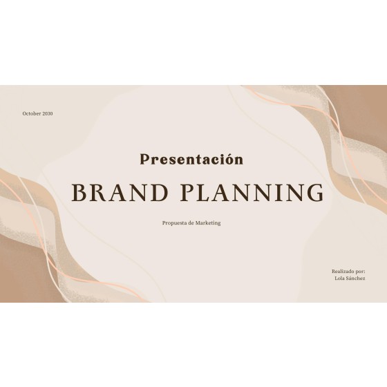 Soft Earth‑Tone Fluid‑Style Brand Planning PPT Template